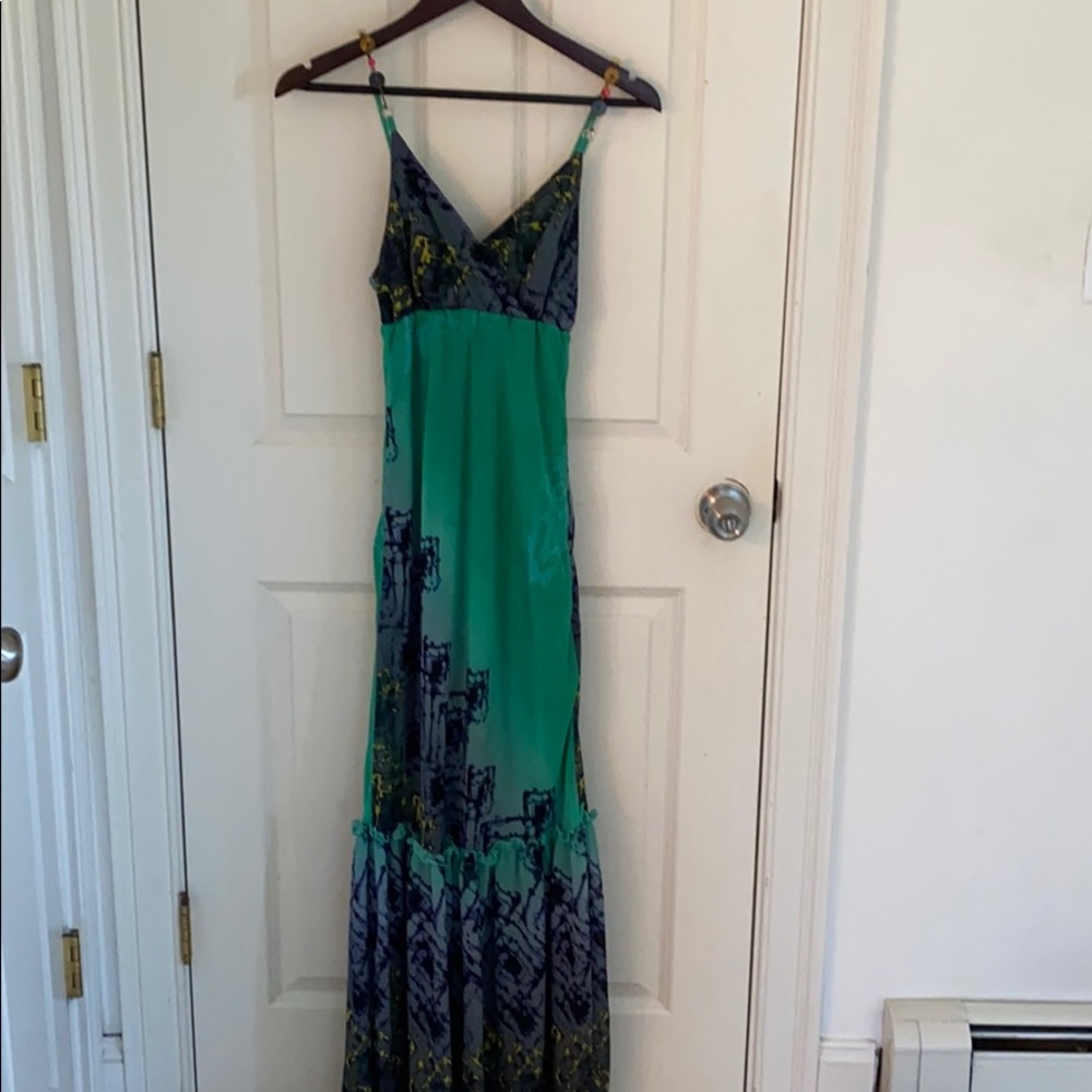 Blue & Green Flowy Maxi